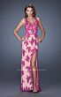 La Femme 20146 High Slit Embellished Lace Dress