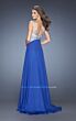 La Femme 20163 Royal Blue Beaded Bodice Dress