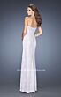 La Femme 20165 Pink White High Slit Strapless Dress
