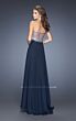 La Femme 20217 Navy Blue Sweetheart Neckline A-Line Dress