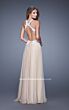 La Femme 20692 Chiffon Skirt Cutout Side A-Line Dress