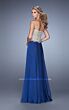 La Femme 20969 Marine Blue Sweetheart Neckline A-Line Dress
