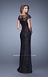 La Femme 21058 High Slit Sequin Fitted Dress
