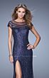 La Femme 21058 High Slit Sequin Fitted Dress
