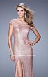 La Femme 21058 High Slit Sequin Fitted Dress