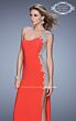 La Femme 21076 High Slit One Shoulder Dress