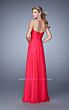La Femme 21207 Chiffon Ruched Bodice A-Line Dress