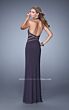 La Femme 21282 High Slit Backless Halter Neckline Dress