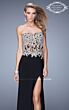 La Femme 21387 High Slit Sweetheart Neckline Slim Dress