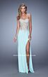 La Femme 21387 High Slit Sweetheart Neckline Slim Dress