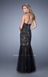 La Femme 21400 Black Halter Neckline Mermaid Dress