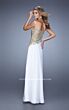 La Femme 21437 High Slit Sweetheart Neckline A-Line Dress