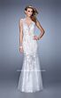 La Femme 21457 Illusion Back Scoop Neckline Dress