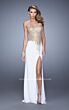 La Femme 21472 High Slit Sweetheart Neckline Fitted Dress