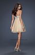 La Femme 17123 Nude Empire Waist Sweetheart Neckline Dress