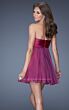 La Femme 19446 Dark Magenta Empire Waist Sweetheart Neck Dress
