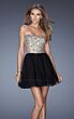 La Femme 19701 Tulle Skirt Strapless A-Line Dress