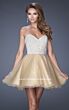 La Femme 20033 Sweetheart Neckline Backless A-Line Dress