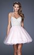 La Femme 20033 Sweetheart Neckline Backless A-Line Dress