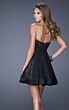 La Femme 20563 Black Sweetheart Neck A-Line Dress