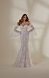 Mori Lee 2544 Marie Sheer Train Sweetheart Neck Wedding Dress
