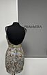 Primavera Couture 3539 Plunging Neckline Backless Floral Dress
