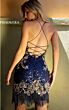 Primavera Couture 3811 Fringe Hem Sequin Dress