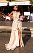 Tarik Ediz 98708 Ronesme Overskirt Strapless Pleated Evening Dress