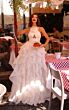 Tarik Ediz 98818 Kiara Rosette Halter Neck Ruffle Skirt Formal Gown