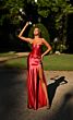 Alyce Paris 62118 Bow Slit Lace-Up Back Dress
