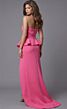 Jovani 39412 Side Ruffle Strapless Peplum Dress