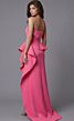 Jovani 39412 Side Ruffle Strapless Peplum Dress
