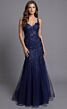 Jovani 43405 Off The Shoulder Floral Applique Dress