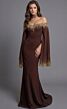 Jovani 45535 Split Sleeve Off The Shoulder Dress