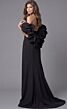 Jovani 45653 Ruffled Off The Shoulder Sleeve Dress