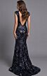 Jovani 46475 Illusion Plunging Neck Cap Sleeve Sequin Dress