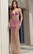 Jovani 40131 Plunging Neck Spaghetti Strap Illusion Dress