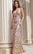 Jovani 38776 V-Neckline Embellished Dress