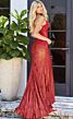 Jovani 06426 Floral Top Backless Dress