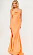 Jovani JVN23303 High Slit Cowl Neckline Plus Size Dress