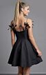 Jovani 43615 Feather Straps Straight Neckline Dress