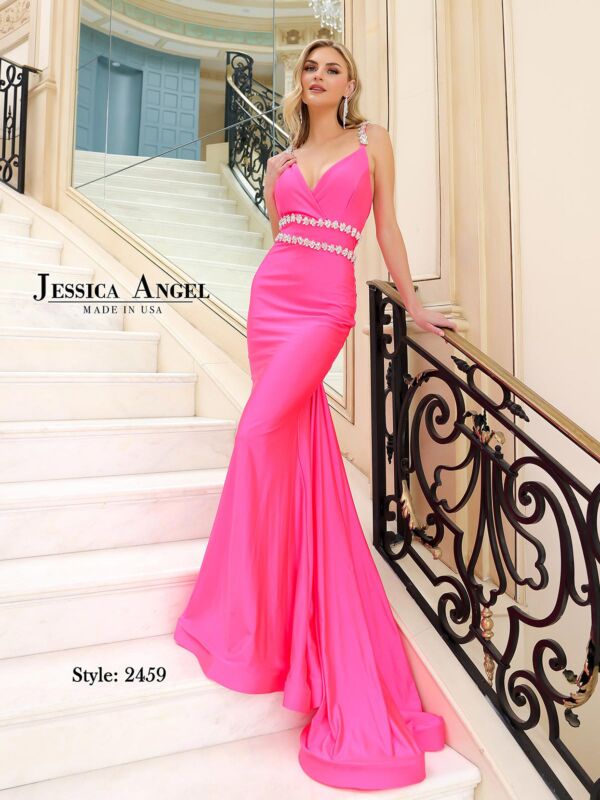 Jessica Angel 2459 Beaded Straps Backless Dress
