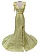 Ava Presley 42308 V-Back Bow Shoulder Satin Dress