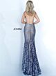 Jovani 02906 Navy Silver Dress