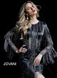 Jovani 61636 Long Sleeve Fringe Cocktail Dress