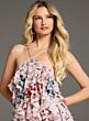 Jovani 39822 Halter Neckline Ruffle Print Dress