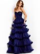 Jovani 47139 Pleated Corset Layered Skirt Dress