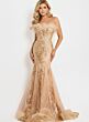 Jovani 48465 Feather Neckline Embellished Dress