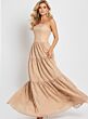 Jovani 49341 Tiered Skirt Polka Dot Dress