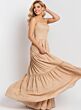 Jovani 49341 Tiered Skirt Polka Dot Dress